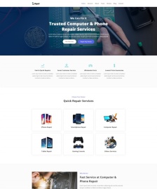 HTML5電腦手機維修服務網站模板 - 專業(yè)設備維修的HTML5模板下載