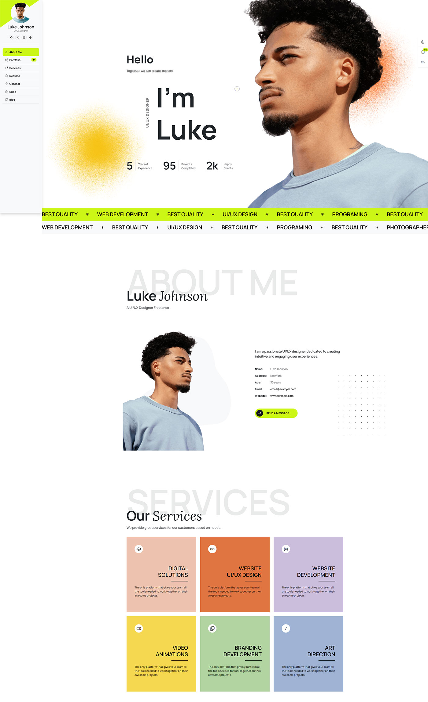 UX/UI設(shè)計(jì)師崗位個(gè)人簡(jiǎn)歷作品網(wǎng)頁(yè)模板