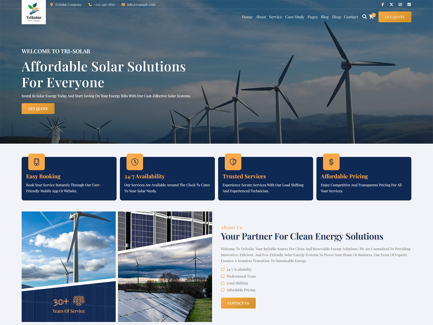 HTML5太陽能電池板新能源公司網(wǎng)站模板首頁-區(qū)塊1