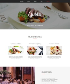 美食引導頁bootstrap模板