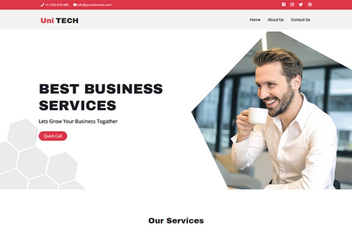寬屏大氣企業(yè)HTML5模板-Toy模板網(wǎng)編號4874
