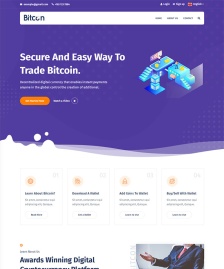 比特幣金融交易網(wǎng)站模板