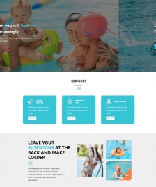HTML5游泳館宣傳網站模板