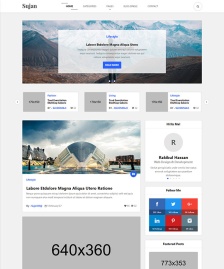 自媒體博客整站html5模板