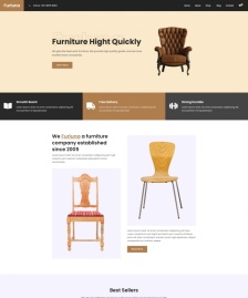 桌椅辦公家具公司HTML5模板