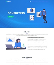 扁平化企業(yè)咨詢HTML5網(wǎng)站模板