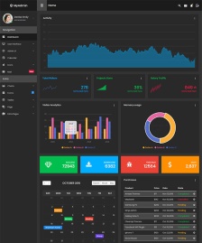 黑色后臺管理HTML5模板