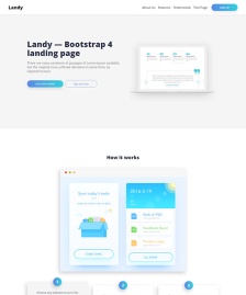 Bootstrap4登陸頁網(wǎng)站模板