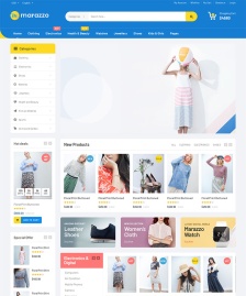 響應(yīng)式藍(lán)色商城HTML5模板