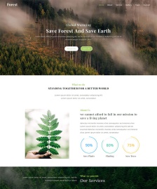 拯救地球森林公益網(wǎng)站模板