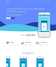 Bootstrap4手機APP網(wǎng)站模板