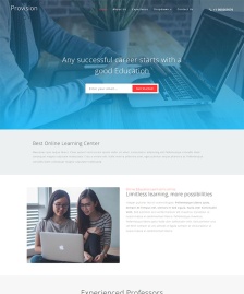 藍(lán)色成人教育HTML5網(wǎng)站模板