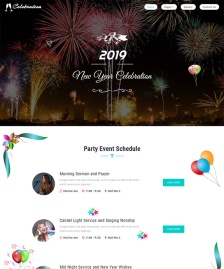 2019新年快樂慶祝網(wǎng)站模板