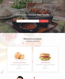 HTML5寬屏漢堡美食網頁模板