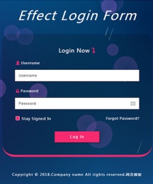 HTML5動(dòng)態(tài)背景登錄頁(yè)面模板