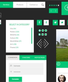 黑綠色調(diào)HTML5手機(jī)UI套件