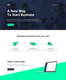 扁平化寬屏HTML5模板