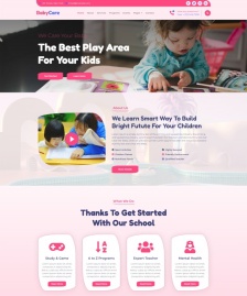 HTML5嬰幼兒早教啟蒙機構網站模板