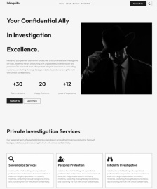 私人調查服務公司HTML5網站模板