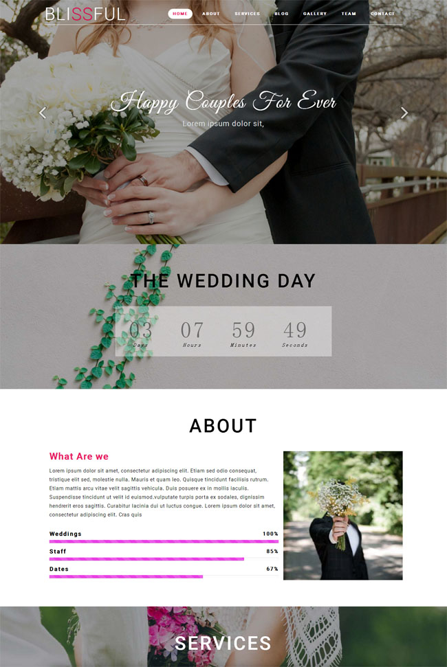情侶結(jié)婚html5網(wǎng)頁模板