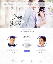 精美響應(yīng)式婚禮網(wǎng)站模板