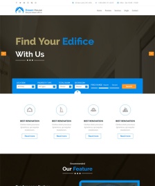 藍(lán)色HTML5房產(chǎn)網(wǎng)站模板