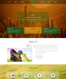 寬屏燕麥種植HTML5模板