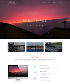 太陽(yáng)能電池板企業(yè)HTML模板