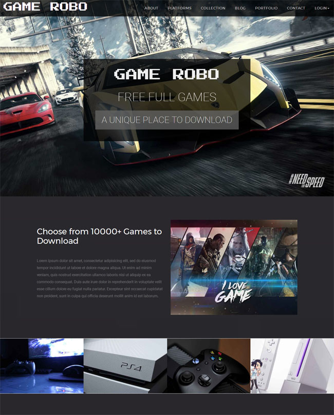 Game Robo游戲公司網(wǎng)站模板