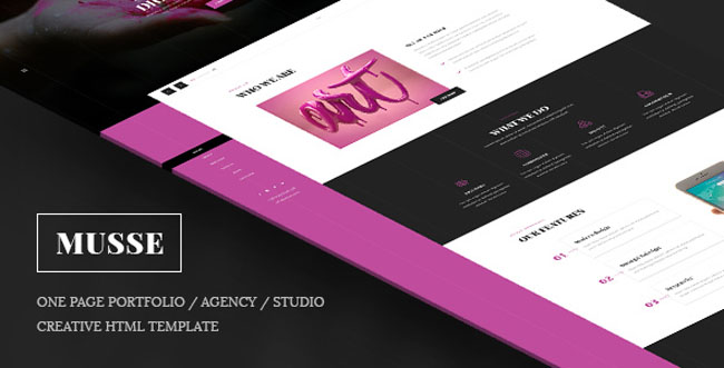 創(chuàng)意單頁(yè)視差HTML5模板