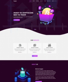 HTML5紫色風(fēng)格貨幣投資交易網(wǎng)站模板