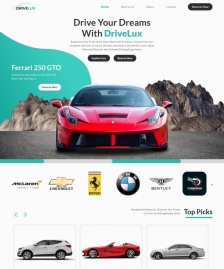 汽車(chē)預(yù)訂租車(chē)公司HTML5網(wǎng)站模板