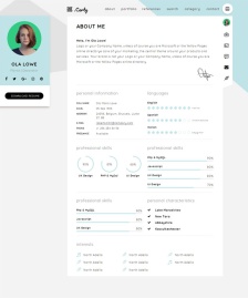 小清新HTML5個人簡歷模板