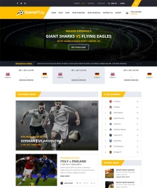 足球博客資訊HTML5模板