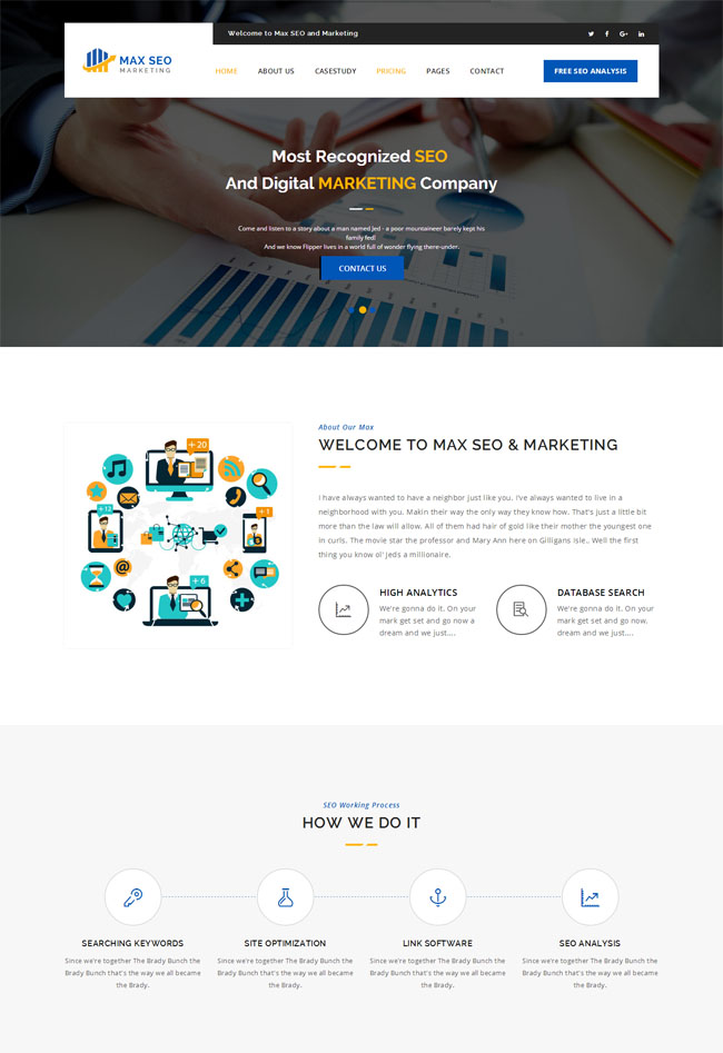 SEO優(yōu)化企業(yè)HTML5模板