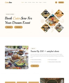 HTML5餐飲服務公司網站模板