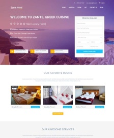 度假村房間預(yù)訂HTML5模板