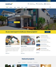 藍(lán)色建筑工程公司HTML5模板