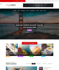 干凈的報(bào)紙雜志html5模板