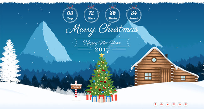 HTML5創(chuàng)意圣誕節(jié)主題模板