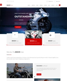 摩托車俱樂部HTML5模板