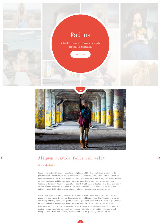 個(gè)性的個(gè)人相冊(cè)html5模板