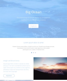 藍(lán)色清爽單頁排版HTML5模板