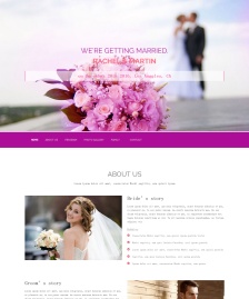 粉紅色喜慶婚紗HTML5模板