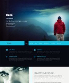 HTML5酷炫背影男人網(wǎng)站模板