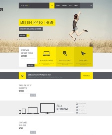 黃色公司響應式html5模板