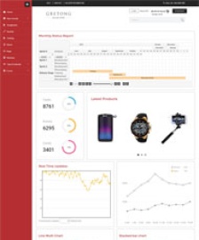 紅色風(fēng)格后臺統(tǒng)計管理模板
