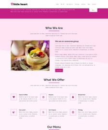 粉色美食蛋糕制作HTML5模板