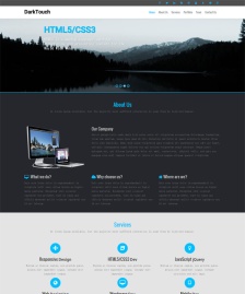 黑色風(fēng)格建站公司HTML5模板