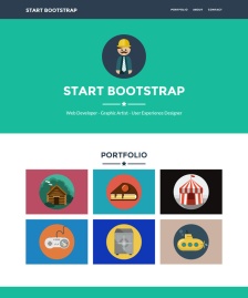 大氣扁平風格bootstrap模板